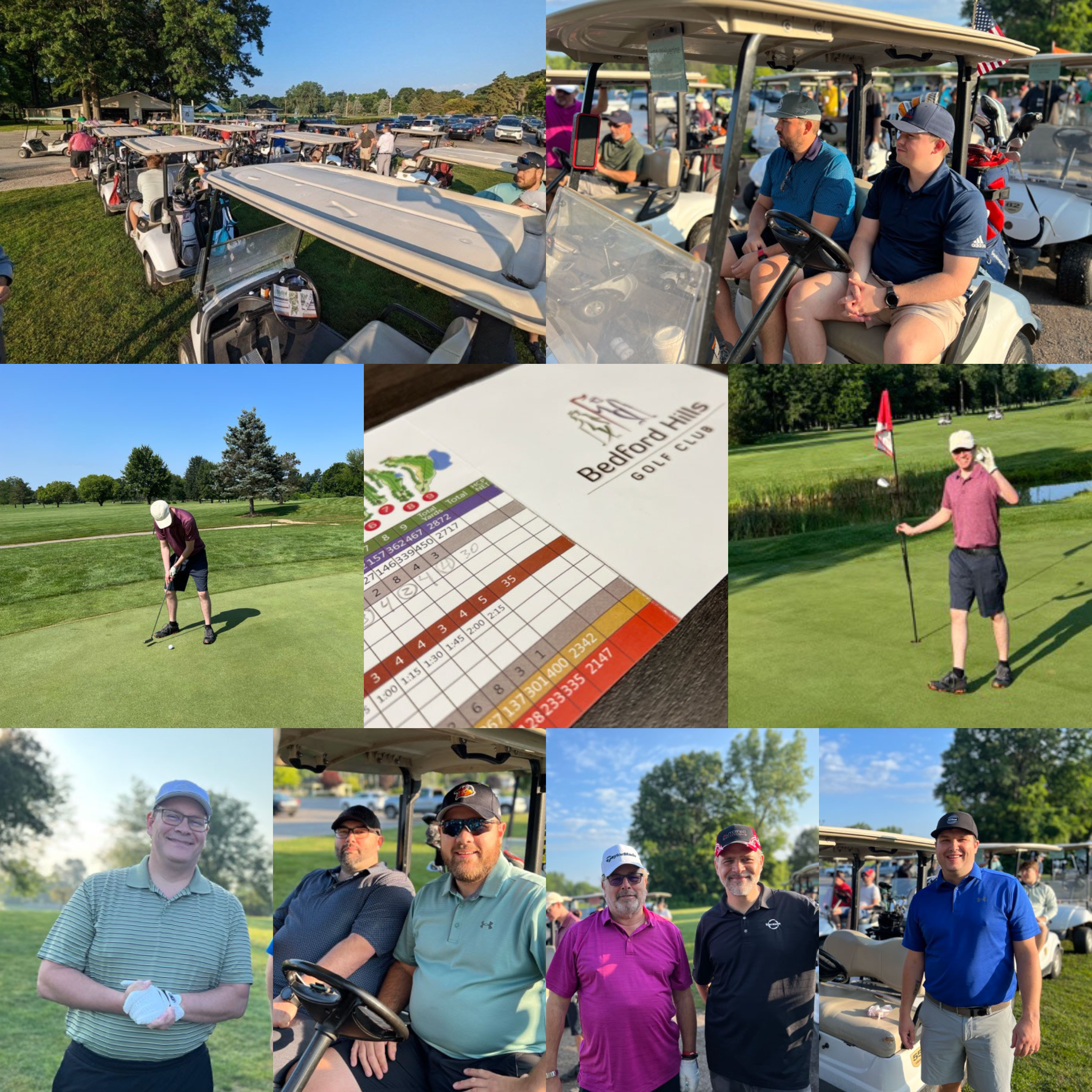 Collage of images from 2023 Autotec Solutions golf outing.